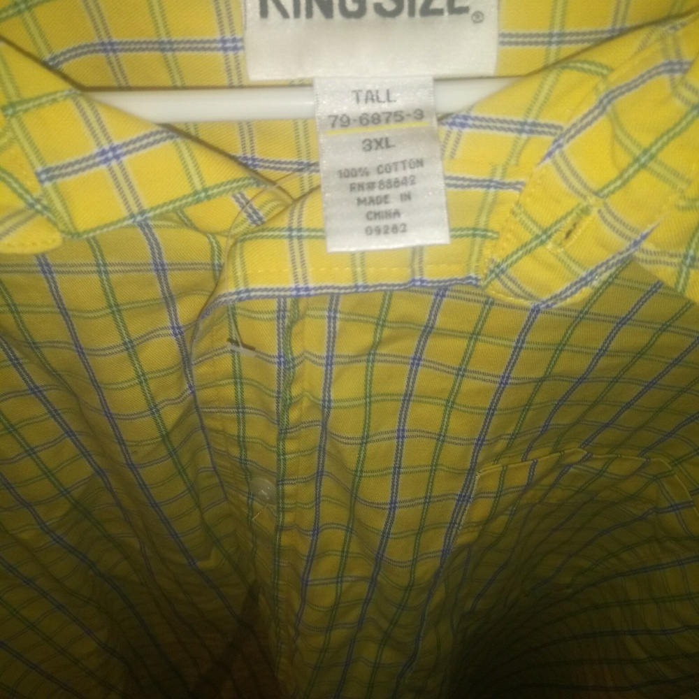 Mens king size button down tee